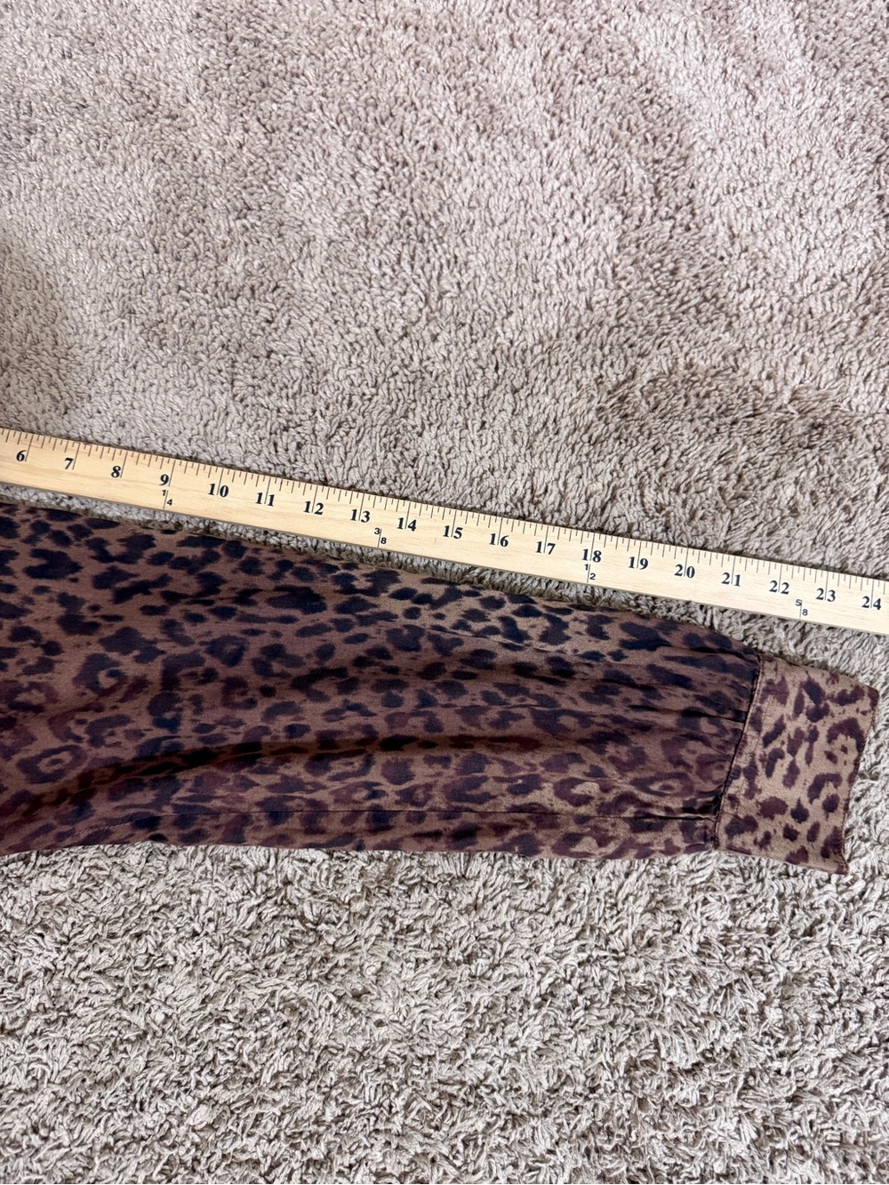 Y2K Lauren Ralph Lauren Animal Print Ruffle Neck Shirt size L Indie Sleaze Retro - Picture 9 of 9
